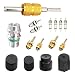 Zosgrew 16 PCS Air Condition Valve Core Kit R134A AC Ducts Pressure Caps and Service Valves Universal AC System Charging Port Maintain Accessories for Most Cars Trucks SUVs Black - Image 2