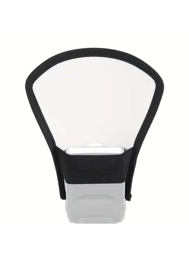 Flash Diffuser Reflector Kit With Silvery White Reflector Universal Mount For Speedlight - Image 1
