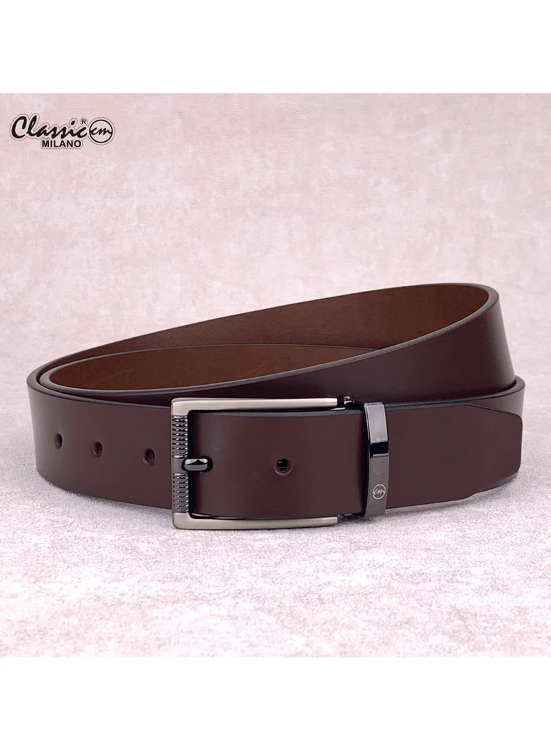 Classic Milano Classic Milano Genuine Leather Belt for Men – Black Formal Men's Belt – Men Belts for Office & Business Wear – Mens Belt Leather with Gift Box