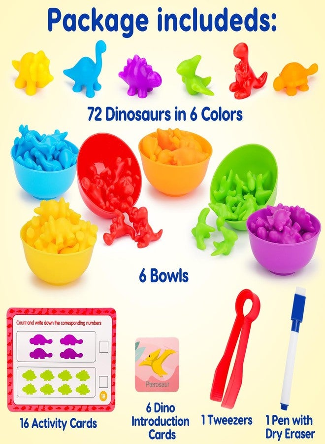 Tsomtto Counting Dinosaurs Montessori Toys for 3 4 5 Years Old Boys Girls Toddler Manipulatives Preschool Learning Activities Kindergarten Educational Sensory Fine Motor Skills Toys for Kids Ages 2-4 3-5 4-8 - Image 2