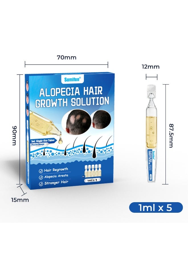 Sumifun Alopecia Hair Growth Solution, 1ml Single-Use Tubes for Hair Regrowth, Alopecia Areata Support & Stronger Hair, 5 Count - Image 2