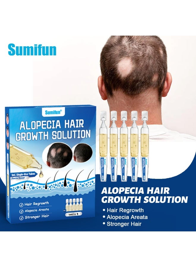 Sumifun Alopecia Hair Growth Solution, 1ml Single-Use Tubes for Hair Regrowth, Alopecia Areata Support & Stronger Hair, 5 Count - Image 1