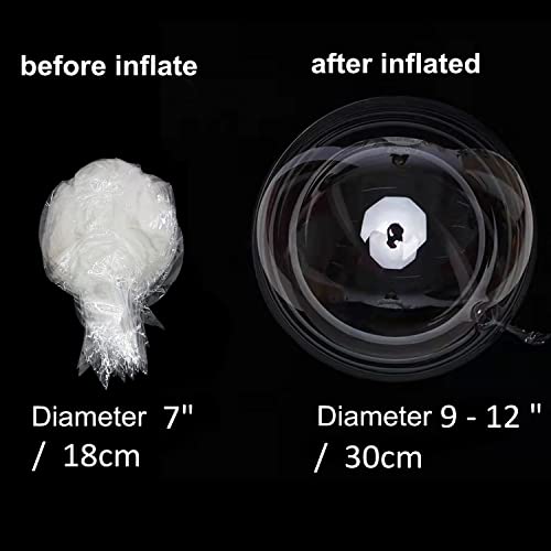 Efay Clear Balloons 18 Pre Stretched 15 Packs Big Stuffing Crystal Bubble Clear Bobo Balloons for Air or Helium Use - Image 2