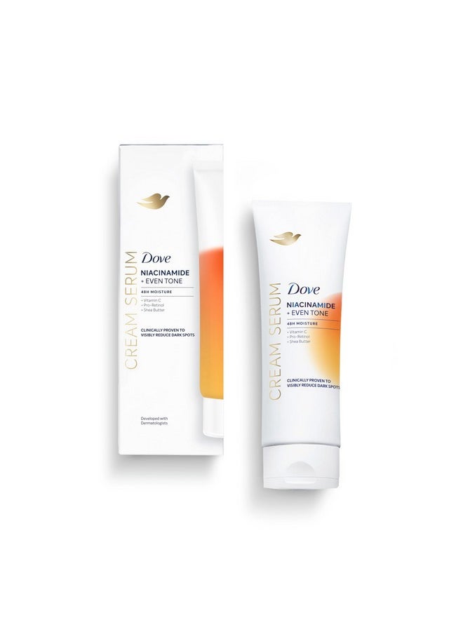 Dove Dove Body Cream Serum Niacinamide + Even Tone for Dark Spots and Uneven Tone with Vitamin C, Pro-Retinol and Shea Butter Lotion, 8 oz  - Image 1
