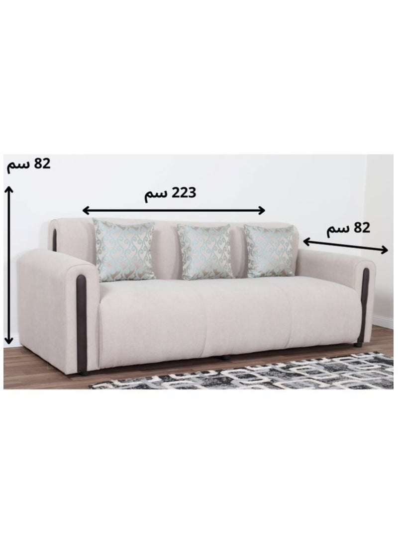 4-Person Sofa Set Soft Fabric Modern Design Relaxing 2 Pieces 3-Person Sofa and Living Room Chair