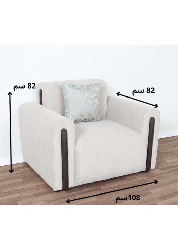 4-Person Sofa Set Soft Fabric Modern Design Relaxing 2 Pieces 3-Person Sofa and Living Room Chair