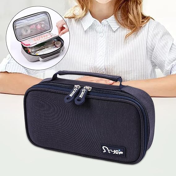 TEMSON Pencil Pouches for Kids, Stylish Pouch for Girls, Pencil Case for Girls and Boys, Pencil Pouches - Pencil Pouches for Kids, Stationary Organizer (6765)(Blue) - Image 4
