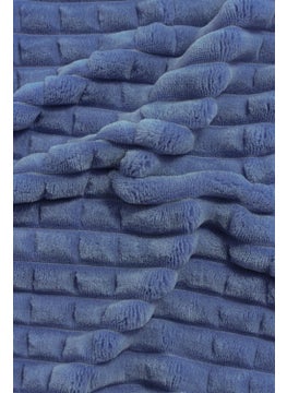 MERINOS Modern Line 3 Piece Double Blanket Set Navy Blue  - Image 3