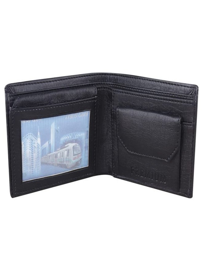 JnD RFID Protected Black Leather Wallet for Men 3 Card Slots | 1 Coin Pocket | 2 Hidden Compartment | 2 Currency Slots | 2 ID Compartment | Men's Wallet - Image 4