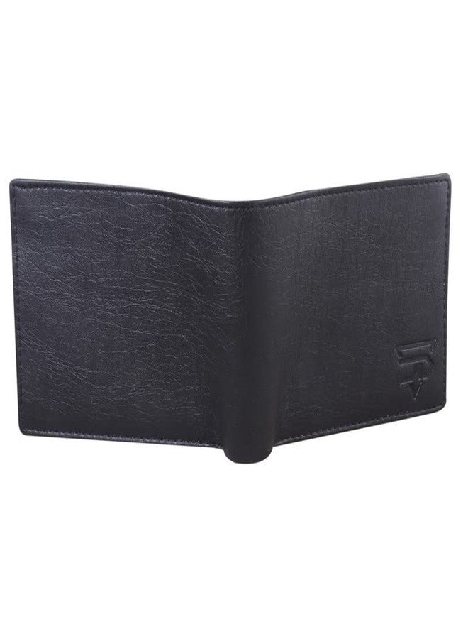 JnD RFID Protected Black Leather Wallet for Men 3 Card Slots | 1 Coin Pocket | 2 Hidden Compartment | 2 Currency Slots | 2 ID Compartment | Men's Wallet - Image 3