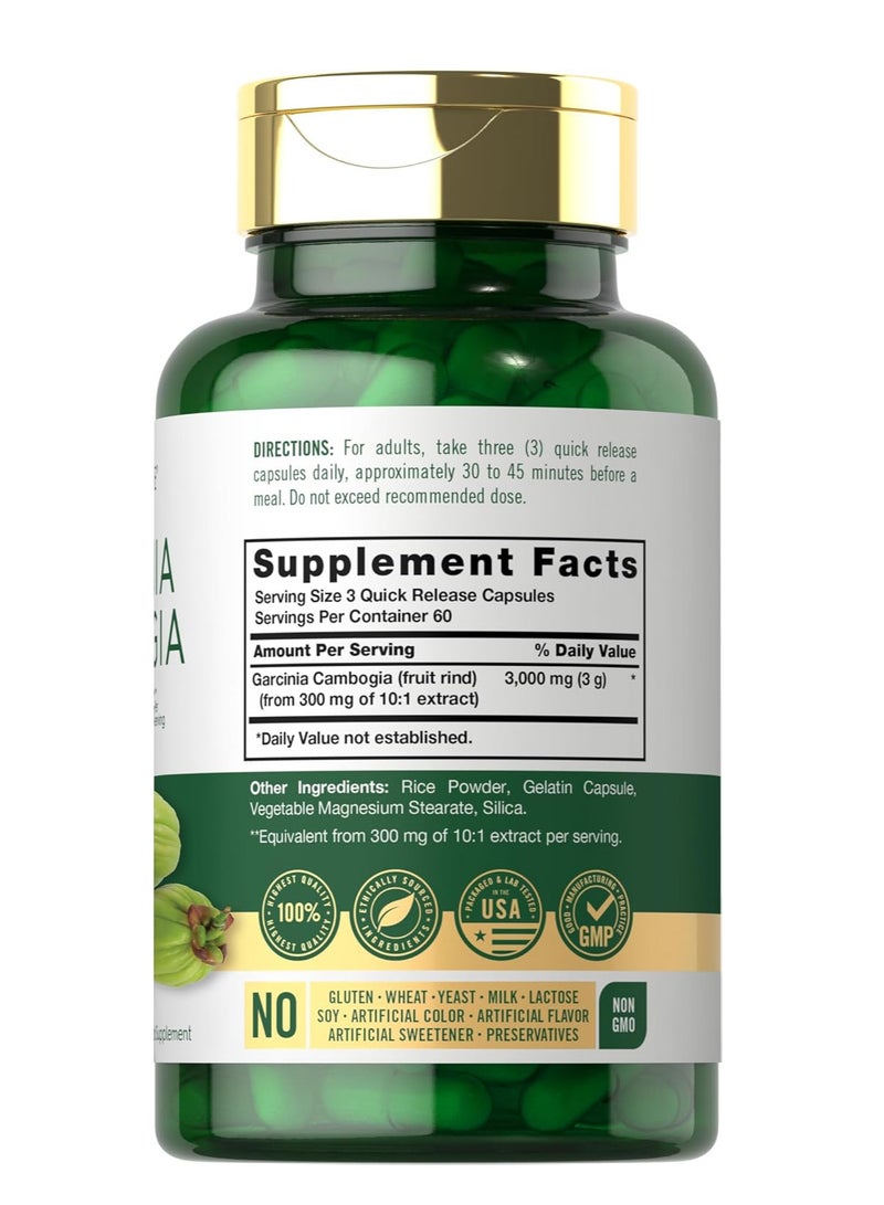 خلاصة جارسينيا كامبوجيا | 3000مجم | 180 كبسولة | مكمل غذائي غير معدّل وراثيًا وخالي من الغلوتين - Image 2