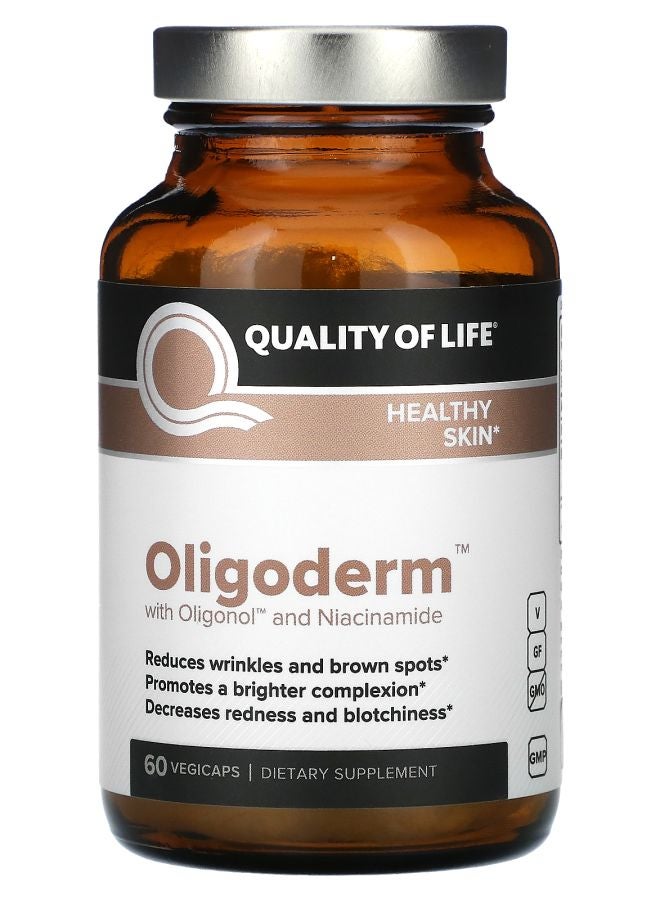 Quality of Life Oligoderm with Oligonol and Niacinamide 60 VegiCaps - Image 1