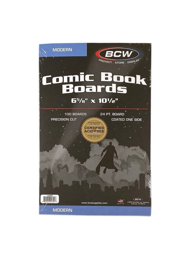 BCW - Current Comic Boards And Bags Combo | 100 Polypropylene Comic Bags & Backer Boards | Acid-Free Archival Quality | Crystal Clear | Preserves Collectible Comics | Fits Standard Comic Storage Boxes - Image 1