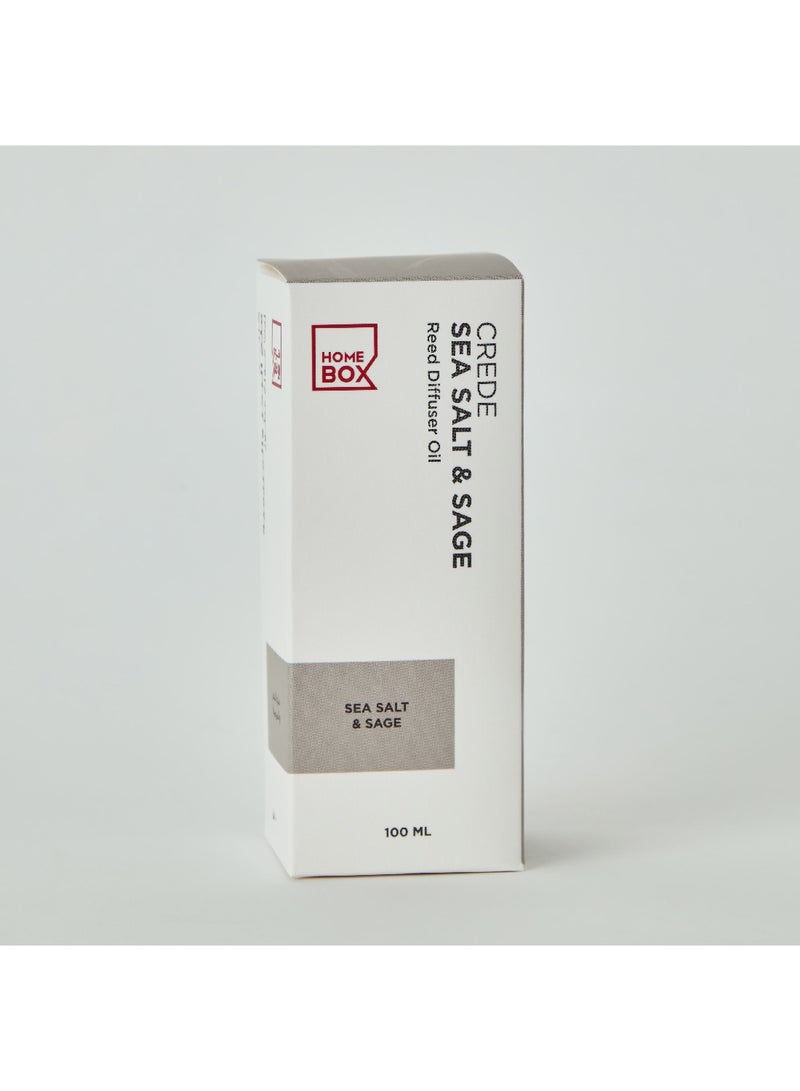 Home Box Crede Sea Salt and Sage Reed Diffuser Oil Refiller  100 ml  - Image 4