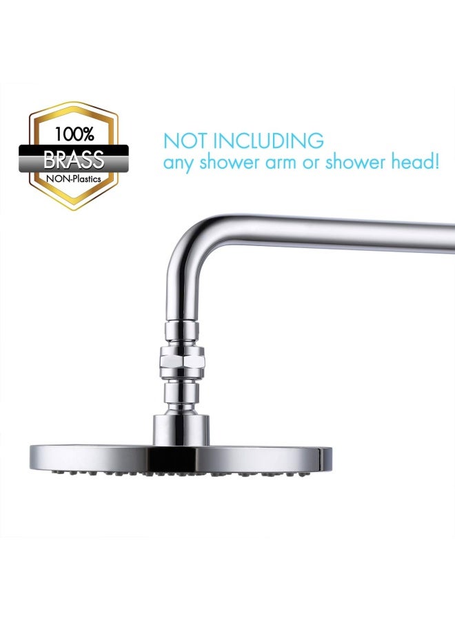 Kes Shower Connector Ball Joint Shower Head Swivel Ball Adapter Brass Adjustable Shower Arm Extension Universal Component Polish Chrome Psb101 Ch - Image 4
