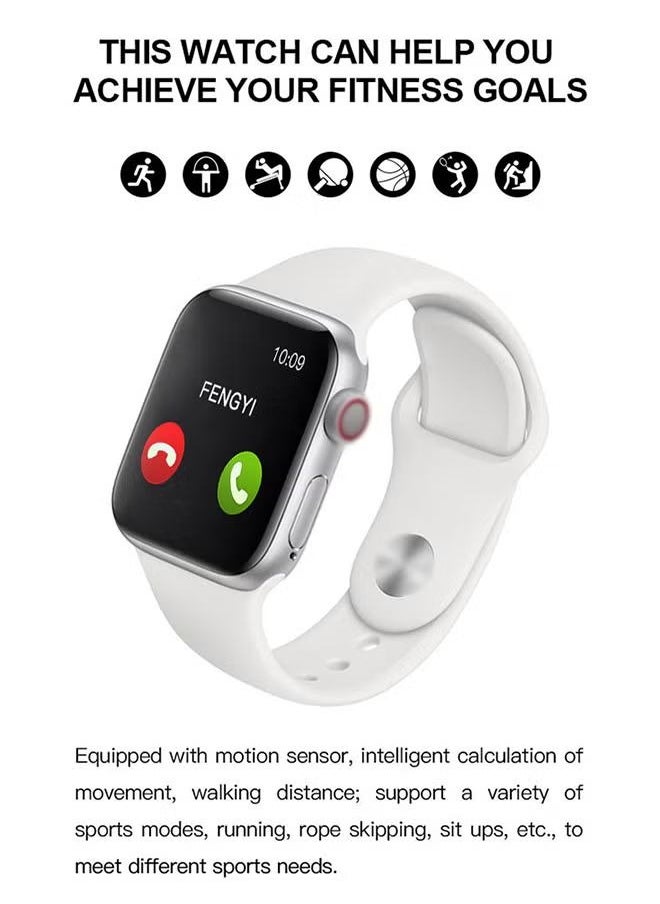 Generic - 300.0 mAh T500 Series 5 Intelligent Watch White - Image 1