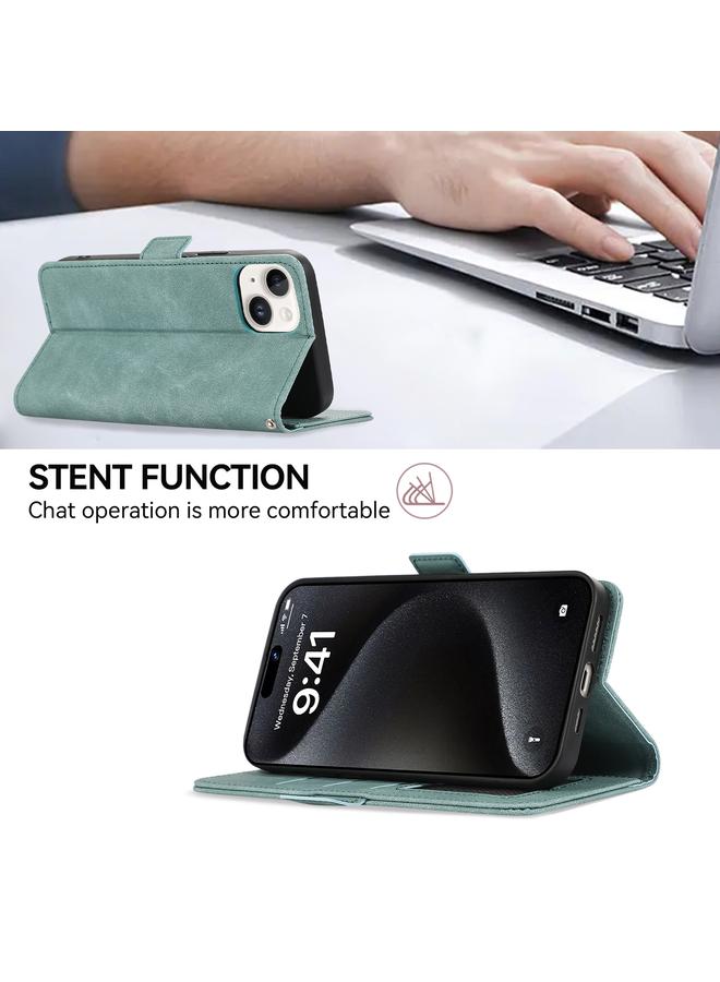 S-TOP Case For Samsung Galaxy S24 Ultra 5G ABEEL Frosted Magnetic RFID Leather Phone Case - Image 5