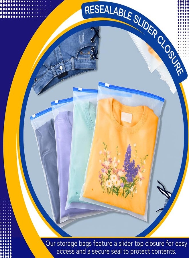 GREENTWISH Zip 'N' Seal Reusable Transparent Storage Bag with Slider Zip Lock, Organiser for Clothes, Shoes, Garment, Home and Travel, Space Saver Plastic Bag | Jumbo Size (14x16 Inch) | 10 Bags - Image 4