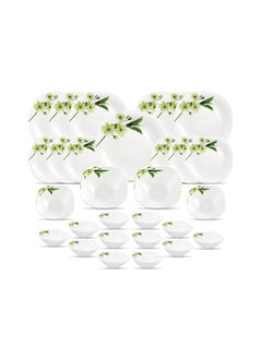 La Opala La Opala Diva, Quadra Collection, Opal Glass Dinner Set 29 pcs, Snowdrop, White  - Image 1