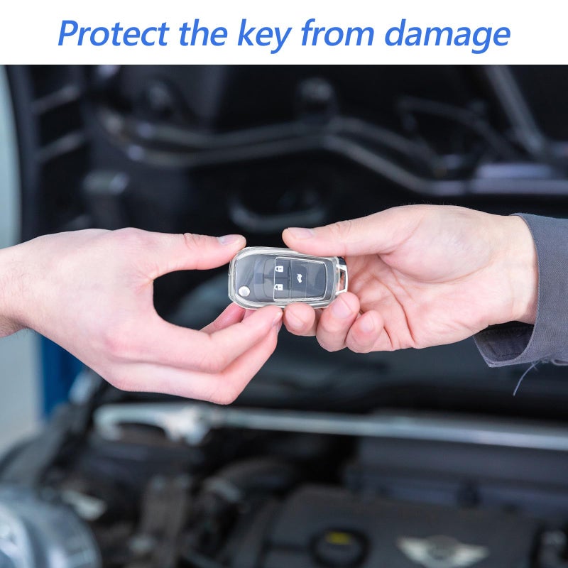 Protective Car Key Fob Cover Case for Toyota Vehicles Black - Image 5