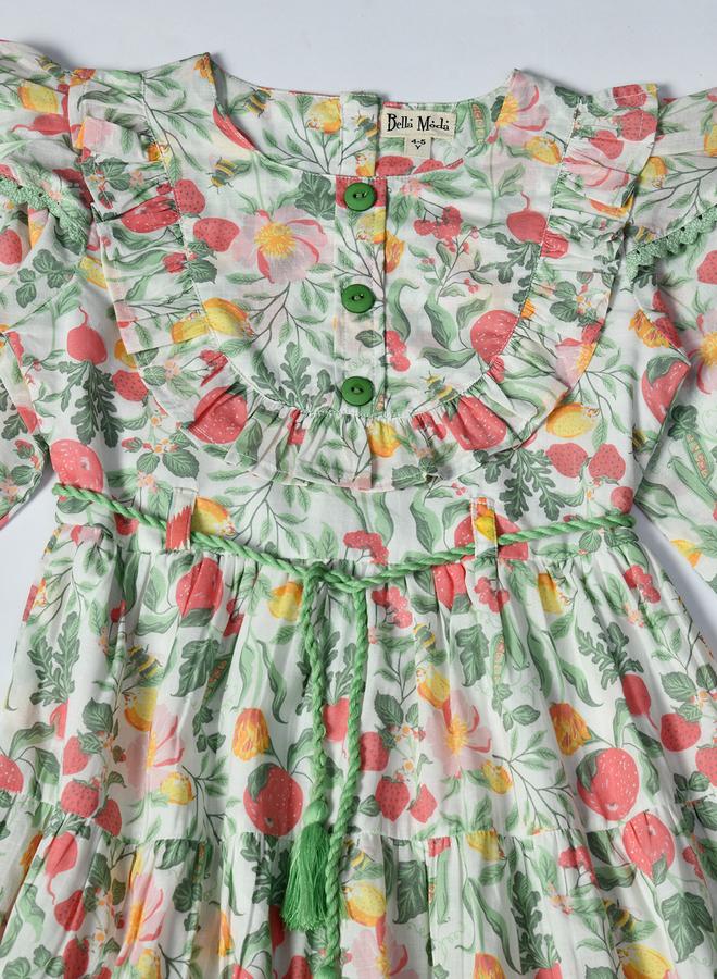 BELLA MODA Floral Ruffle Dress - Image 3