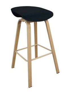 Ultimate Eames Style Seat Height Bar Stool - Black (Set of 2)