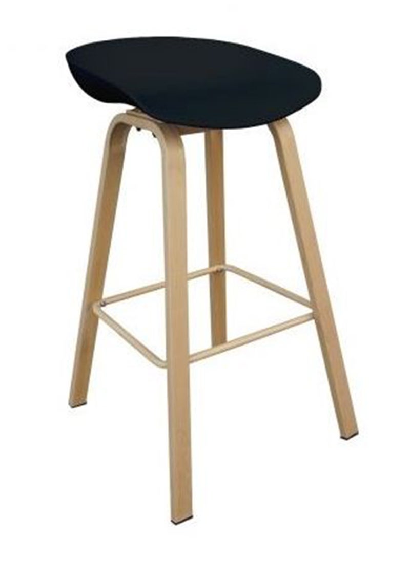 Mahmayi - Ultimate Eames Style Seat Height Bar Stool - Black (Set of 2) - Image 1