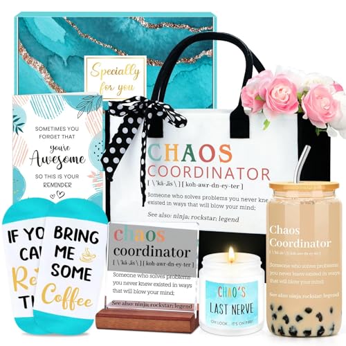 Verouis Chaos Coordinator Gifts for Women Office Manager Appreciation Gifts Cool Thank You Gift Ideas for Manager Female Unique Appreciation Gift for Boss Day Female, Employee, Hr, Coworker, Mentor, Secretary - Image 1