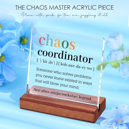 Verouis Chaos Coordinator Gifts for Women Office Manager Appreciation Gifts Cool Thank You Gift Ideas for Manager Female Unique Appreciation Gift for Boss Day Female, Employee, Hr, Coworker, Mentor, Secretary - Image 5
