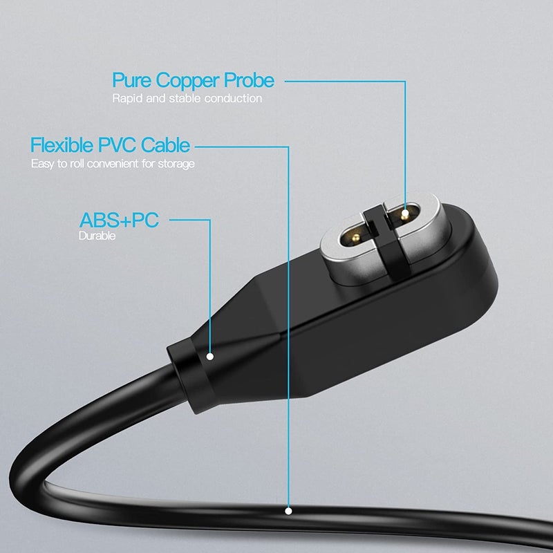 AWINNER 2 Pack Compatible for Shokz Charging Cable,Magnetic Charger Cord Compatible for Aftershokz Aeropex AS800,Shokz OpenRun Pro,OpenRun,OpenRun Mini,OpenComm Bone Conduction Headphones - Image 5