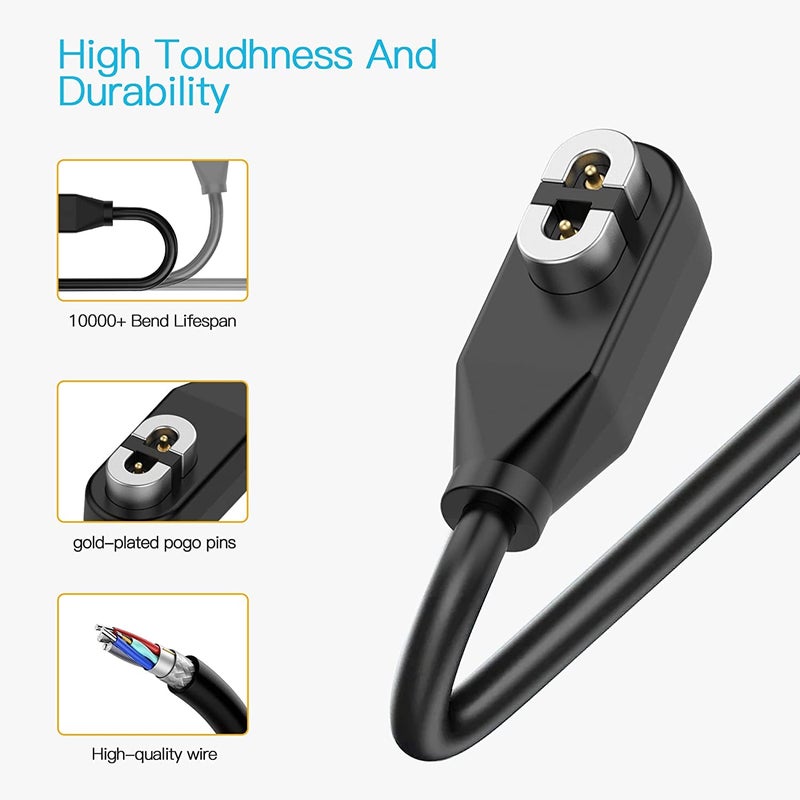 AWINNER 2 Pack Compatible for Shokz Charging Cable,Magnetic Charger Cord Compatible for Aftershokz Aeropex AS800,Shokz OpenRun Pro,OpenRun,OpenRun Mini,OpenComm Bone Conduction Headphones - Image 4