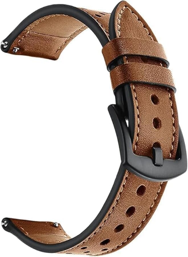 Next Store 22mm Leather Strap Compatible with Samsung Galaxy Watch 3 45mm/46 Gear S3/Huawei GT3 GT2E/GT2 Pro GT 2mm/Honor Magic 2/Amazfit GTR, Fashion Design, Enhance Your Watch Wearing Experience