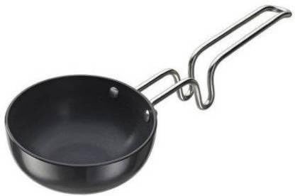 Bekner Aluminium Non Stick Large Tadka Pan, Chowka Pan Kadai Vagariyafor Cooking Purpose Hotel Home Restaurant (Black) (Black) - Image 1