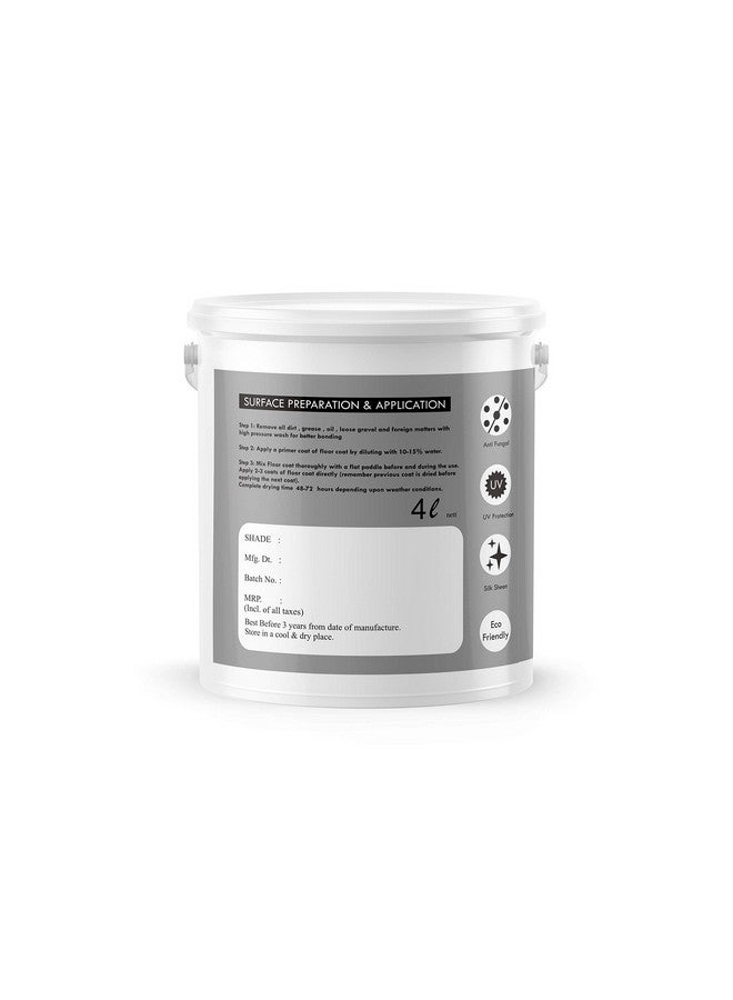 GRANOTONE Floor paint for cement floor and tiles, Polyurethane and Acrylic Polymer Based Concrete Sealer, Anti-Slip, Thick & Durable tile paint 4 L,Dark Green - Image 4