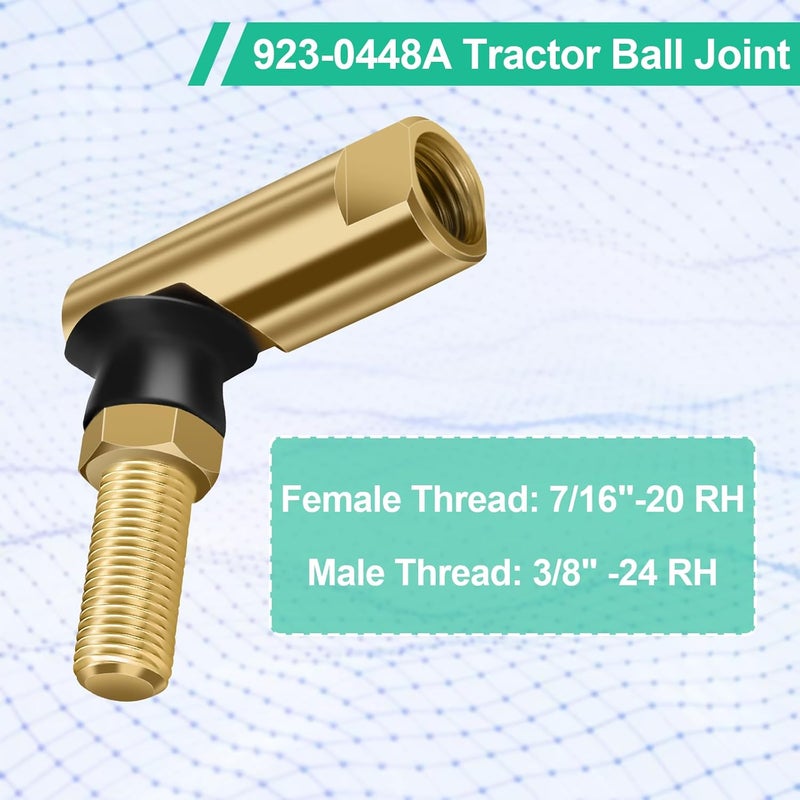 Podoy 923-0448A Tractor Ball Joint Compatible with MTD Cub Troy Bilt Huskee Toro 923-0448 723-0448 723-0448A Replacement Lawn Mower Parts (2 Set) - Image 2