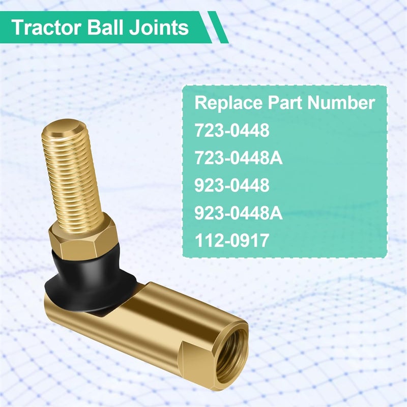 Podoy 923-0448A Tractor Ball Joint Compatible with MTD Cub Troy Bilt Huskee Toro 923-0448 723-0448 723-0448A Replacement Lawn Mower Parts (2 Set) - Image 4