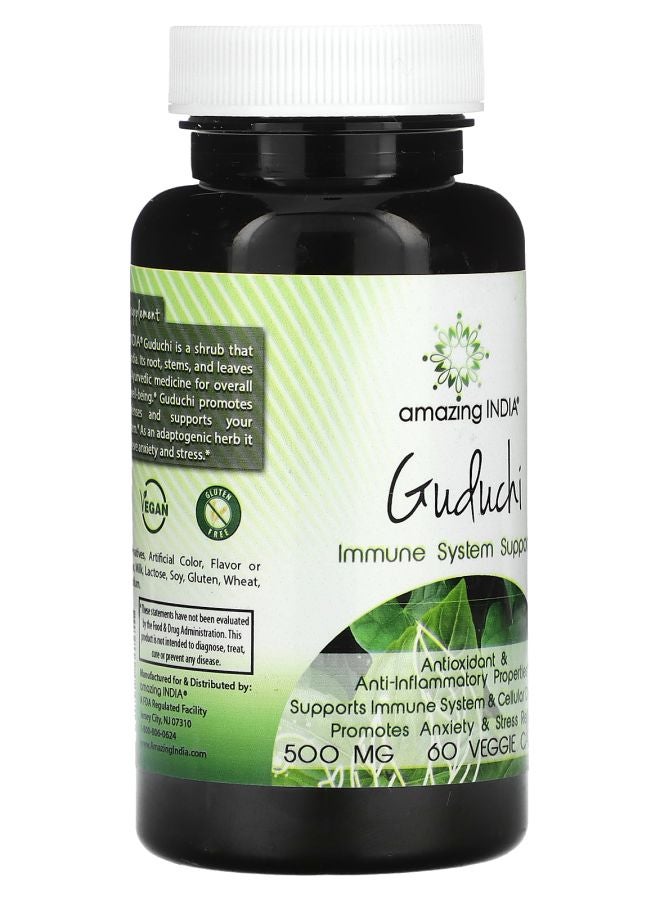 Amazing India Guduchi 500 mg 60 Veggie Capsules - Image 2