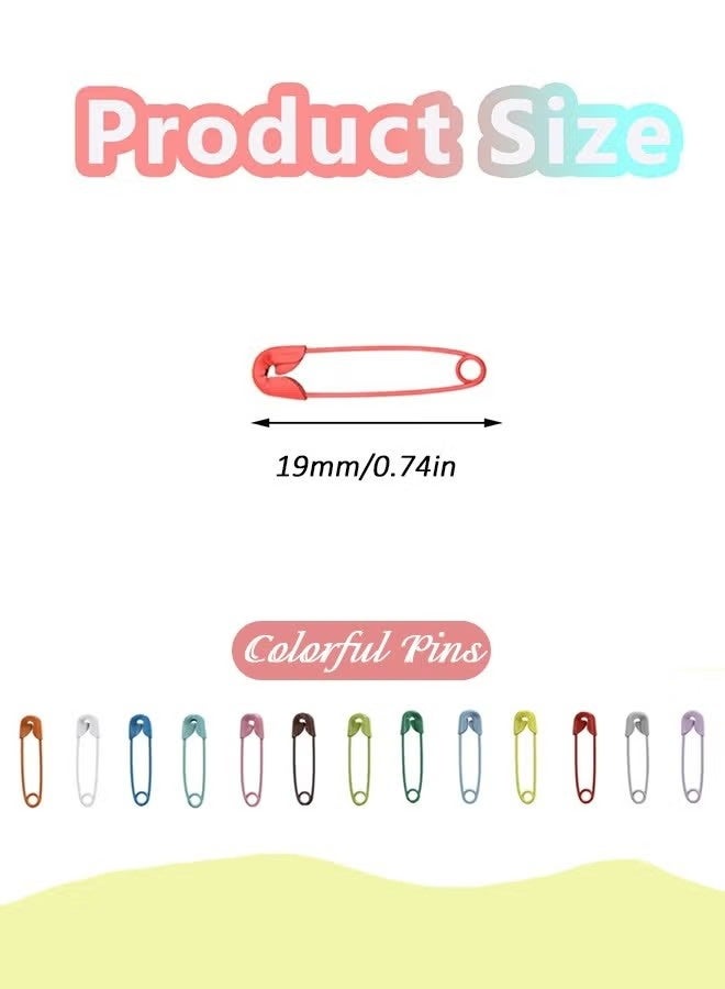 120 Pieces Safety Pin, Colored Safety Pin, Metal Safety Pins, for Clothing Sewing Handicrafts Jewelry Making (Colour) - Image 2