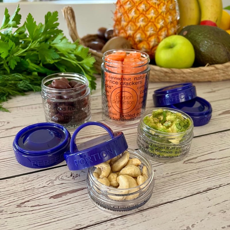 Portion Perfection 100 Cal Stackable Snack Containers for Weight Management, Food Portion Control Containers for Weight Control with Instructions for Men, Women and Bariatric Must-Haves (Purple) - Image 4