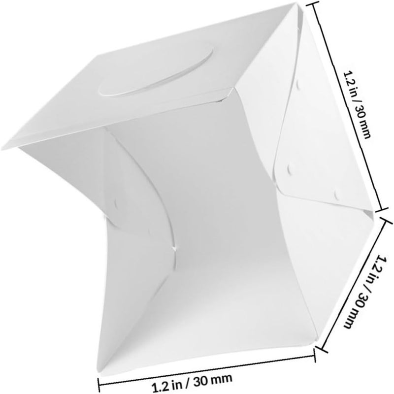 Portable 30cm Mini LED Light Box Kit with Soft Diffused Lighting, Black and White Backgrounds, Photo Tent for Product Photography and Studio Shooting - Image 2