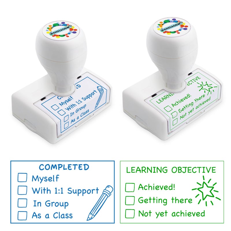 Teacher StampsCheckbox Grading Teacher Stamps Teacher Gifts Classroom Teacher Stamp Easy Grading Improved Efficiency Happy TeachingBlueGreen
