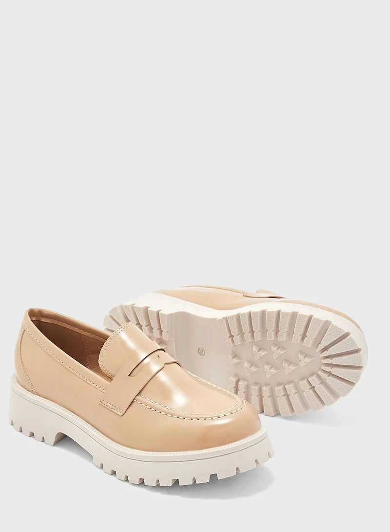 ELLA Tonal Square Toe Loafer