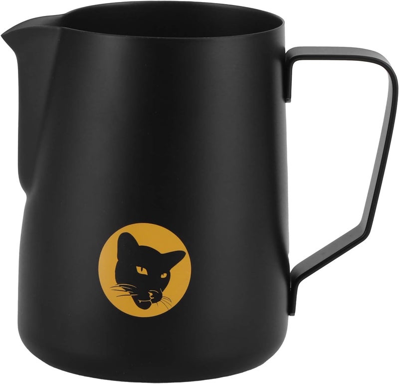 comfrt 20 oz Stainless Steel Milk Frothing Pitcher, Black Espresso Steaming Pitcher Milk Frother Cup Froth Pitcher for Cappuccino Latte Art - Image 1