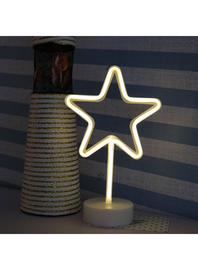 Lightning Neon Signs LED Light With Holder Base Yellow 25.0x23.8x5.5cm - Image 3
