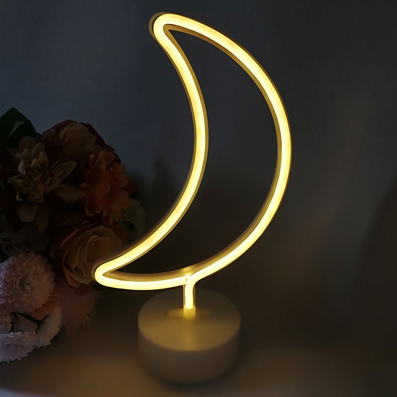 Lightning Neon Signs LED Light With Holder Base Yellow 25.0x23.8x5.5cm - Image 2