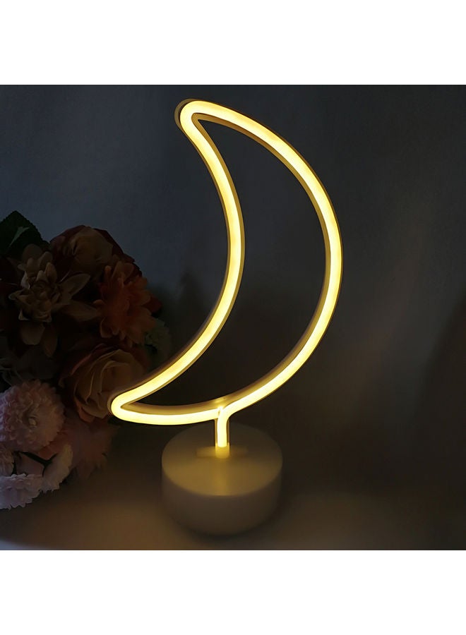 Lightning Neon Signs LED Light With Holder Base Yellow 25.0x23.8x5.5cm - Image 1