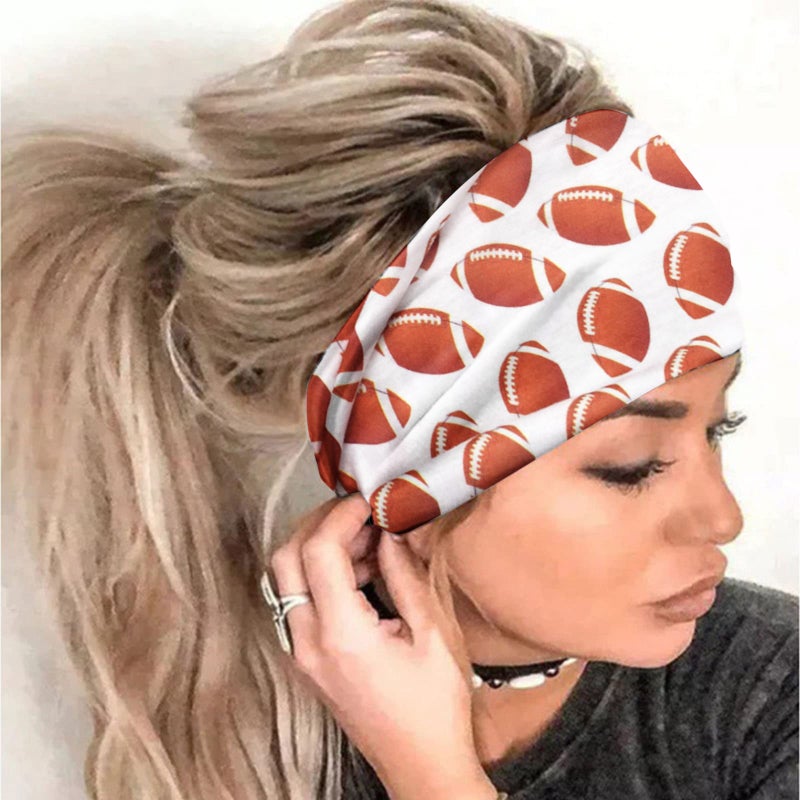 Women Fashion Ball Print Elastic Headband,1PC Wrap Hair Bandana Headband - Image 1