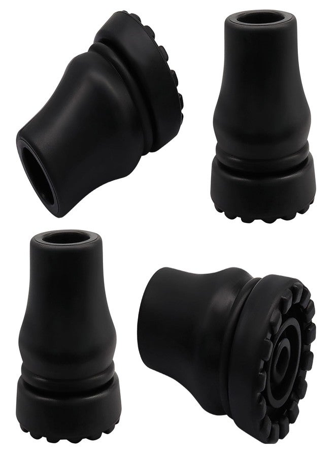 LifCratms 6 Pack 5/8 Inch Rubber Cane Tips, Black Heavy Duty Walking Cane Tips for Seniors Walking Stick, Hiking Sticks, Seniors Crutches - Image 2