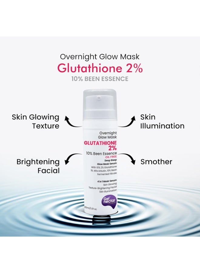Get Nectar Happiness احصلي على كريم "Nectar Happiness Overnight Glow Mask" (الخالي من الزيوت) بتركيبة تحتوي على 2% من الجلوتاثيون و10% من خلاصة الترشيح المخمرة، لمنح البشرة إشراقة وتفتيحاً وملمساً متألقاً (حجم 30 مل). - Image 4
