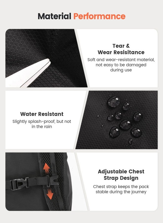 SKYSPER Hiking Backpack Ultralight Packable RFID Travel Daypack Small Nylon Stuff Pack 16L Outdoor Bag for Women Men - Image 5